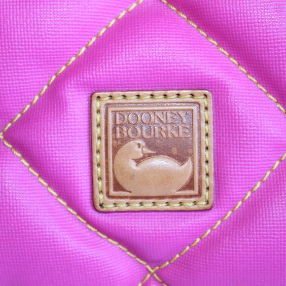 Dooney And Bourke Spicy Pink Quilted Satchel Handbag - Picture 3 of 15
